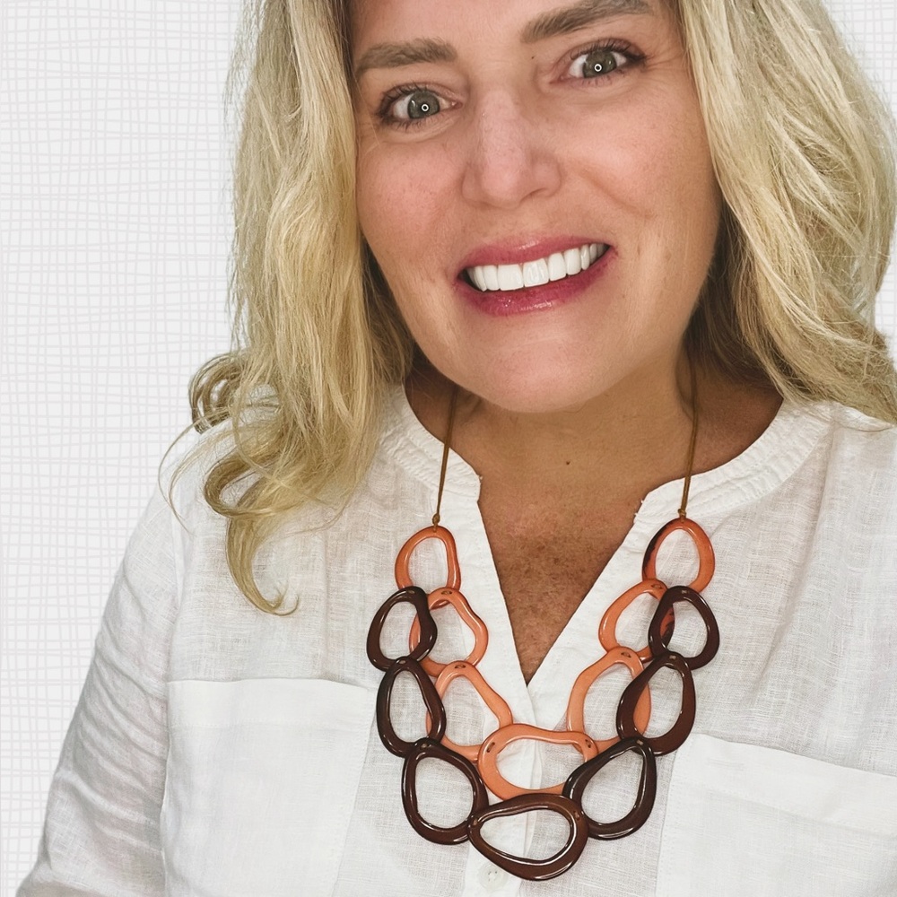 TAGUA Necklace Artisan Handmade Tagua colorful unique statement jewelry boho nwt